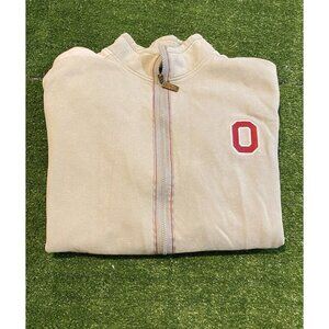 Ohio State Buckeyes jacket mens extra large gray red full zip football OSU